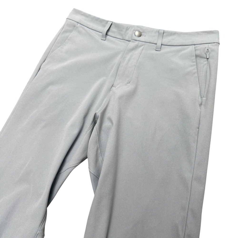 Lululemon Commission Slim Fit Pants Mens 30 Light Grey Warpstreme Tech Chino